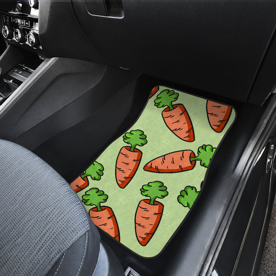 Carrot Pattern Print Design 05 Front and Back Car Mats