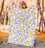 Duck Toy Pattern Print Design 01 Premium Blanket