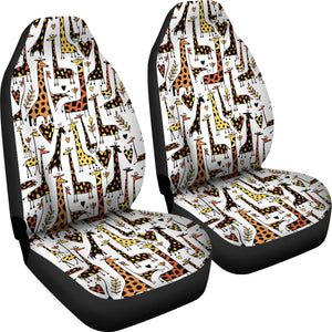 Giraffe Pattern Print Design 05 Universal Fit Car Seat Covers