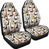 Giraffe Pattern Print Design 05 Universal Fit Car Seat Covers
