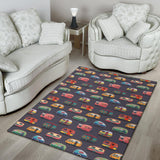 Camper Van Pattern Print Design 02 Area Rug