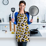 Gray Leopard Print Pattern Adjustable Apron