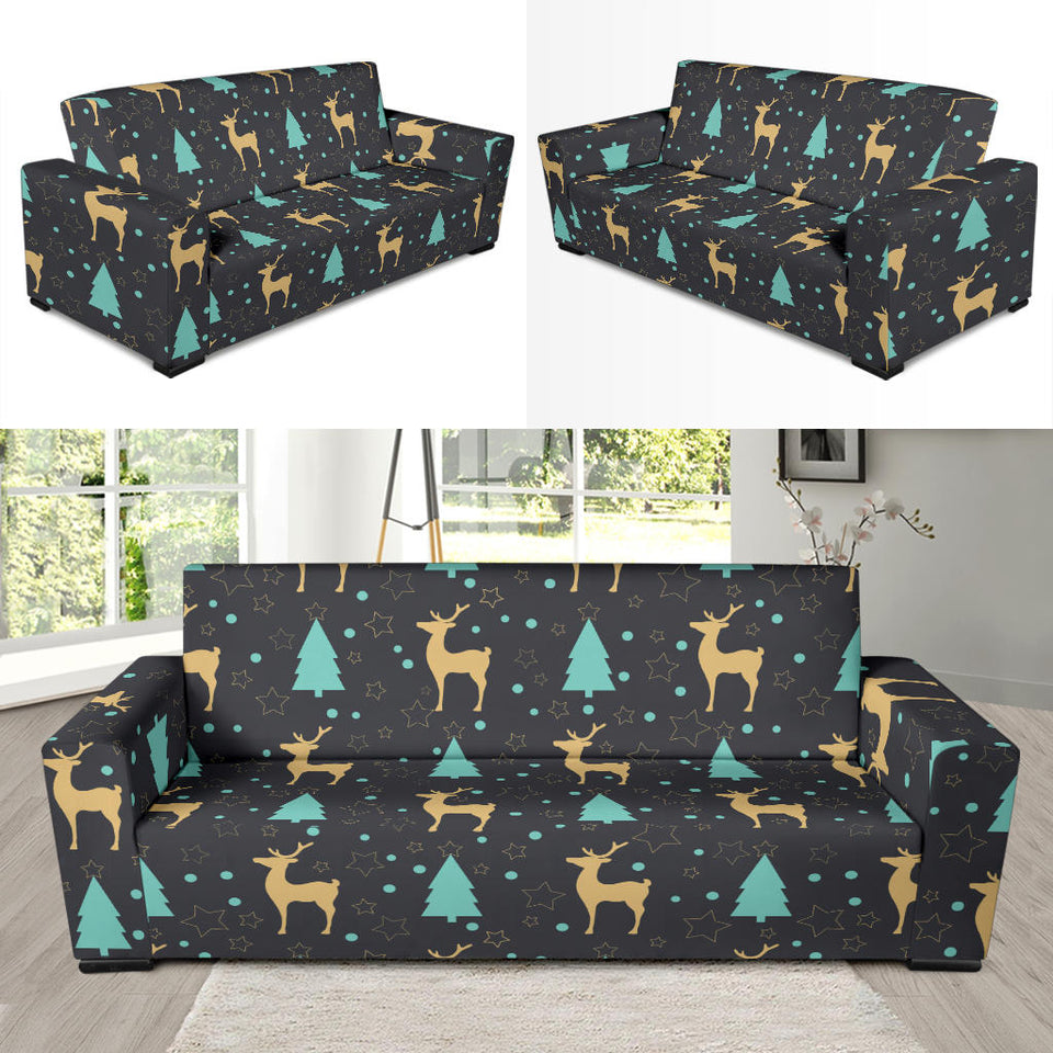 Deers Star Tree Pattern Sofa Slipcover