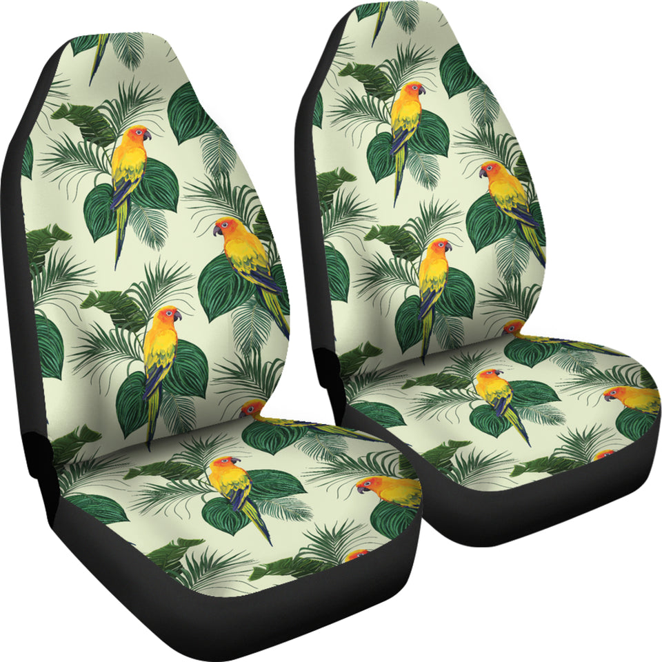 Beautiful Parrot Palm Leaves Pattern  Universal Fit Car Seat Covers