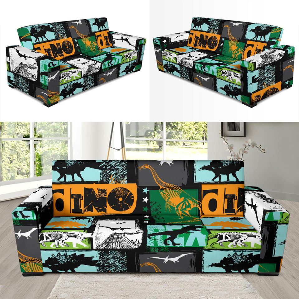 Dinosaurs Print Pattern Sofa Slipcover