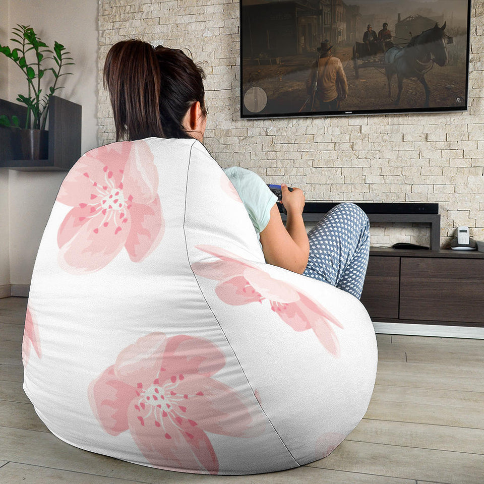 Pink Sakura Cherry Blossom Pattern Bean Bag Cover