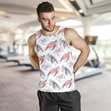 Watercolor sea turtle jellyfish pattern Men Tank Top