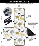 Silhouettes of goat and tree pattern Chair Cover Protector