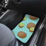 Kiwi Blue Background Front And Back Car Mats