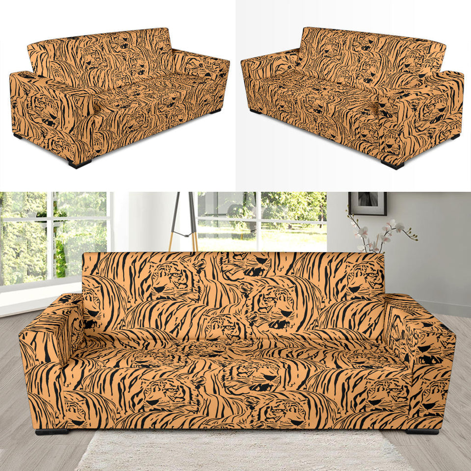Bengal Tigers Pattern Sofa Slipcover