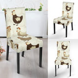 Cute Rooster Chicken Cock Dining Chair Slipcover