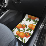 Oranges Pattern Background Front And Back Car Mats