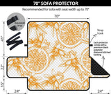 hand drawn orange fruit pattern Sofa Cover Protector