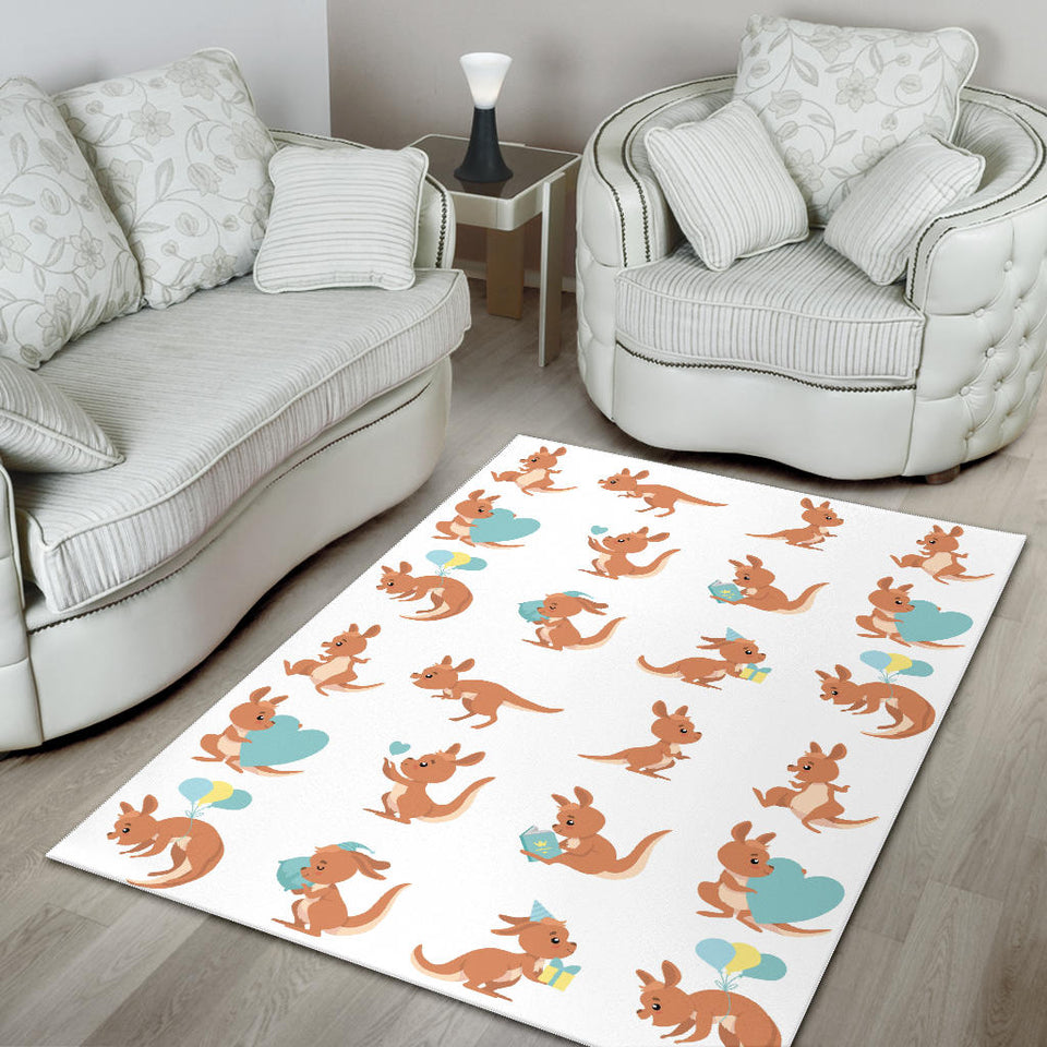 Cute Kangaroo Pattern Area Rug