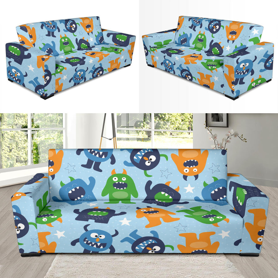 Alien Pattern Print Design 04 Sofa Slipcover