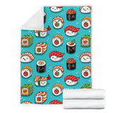 Cute Sushi Pattern Premium Blanket