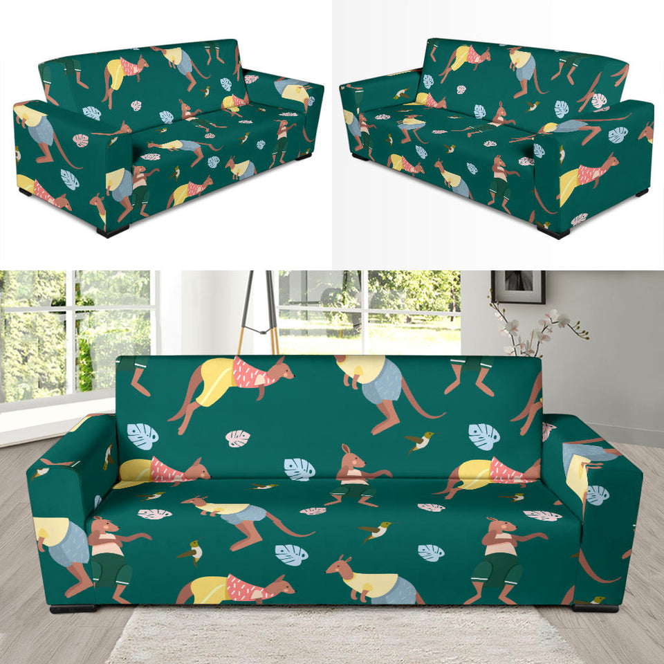 Kangaroo Leaves Pattern Sofa Slipcover