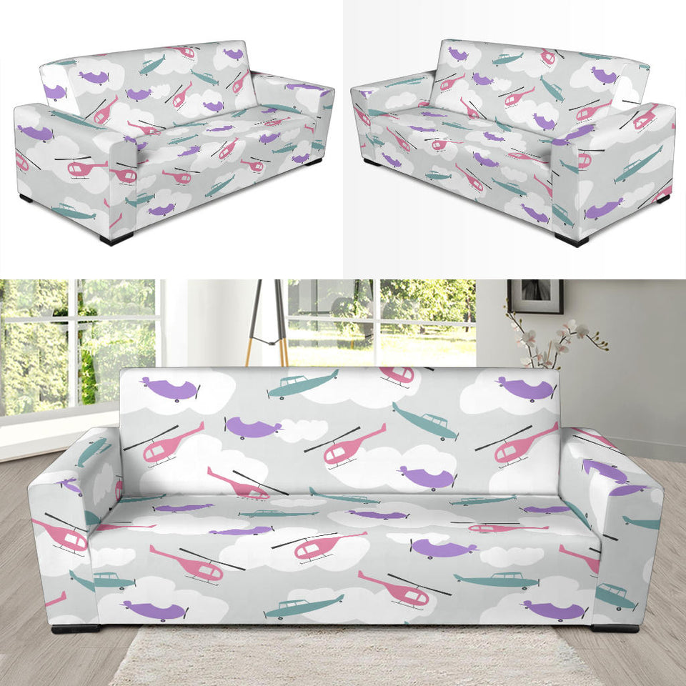 Helicopter Plane Pattern Sofa Slipcover
