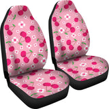 Cherry Flower Pattern Pink Background  Universal Fit Car Seat Covers