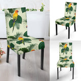 Beautiful Parrot Palm Leaves Pattern Dining Chair Slipcover