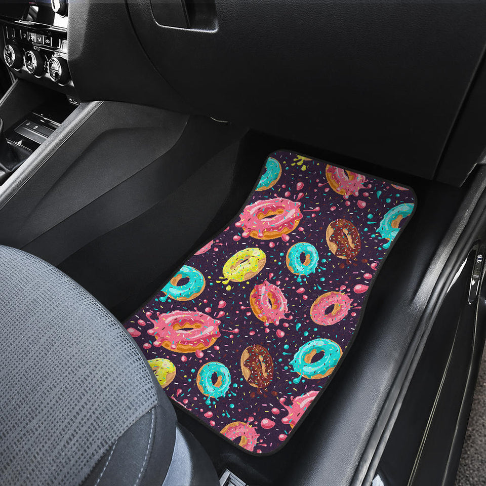 Colorful Donut Glaze Pattern Front Car Mats