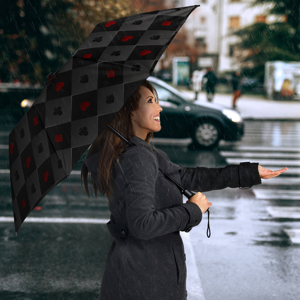 Casino Cards Suits Pattern Print Design 05 Umbrella