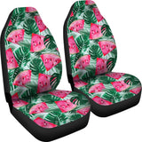 Watermelons Tropical Palm Leaves Pattern  Universal Fit Car Seat Covers