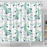Crocodile Diver Pattern Shower Curtain Fulfilled In US