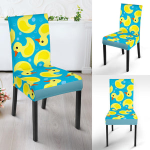 Duck Toy Pattern Print Design 04 Dining Chair Slipcover