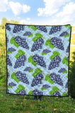 Watercolor Grape Pattern Premium Quilt