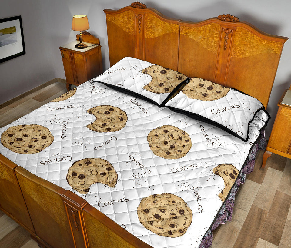 Sketch style cookie pattern Quilt Bed Set