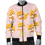 Cute Shiba Inu Dog Pattern  Men'S Bomber Jacket