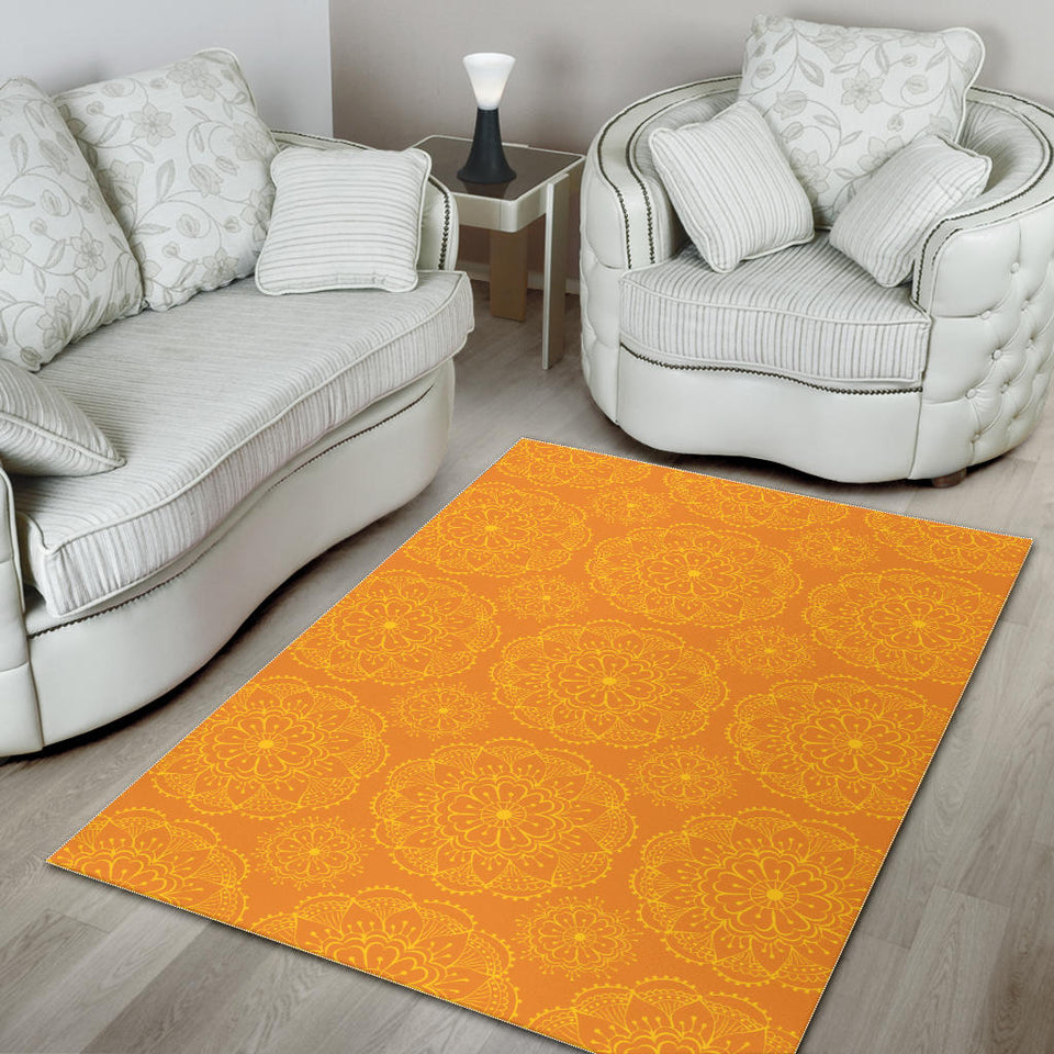 Orange Traditional Indian Element Pattern Area Rug
