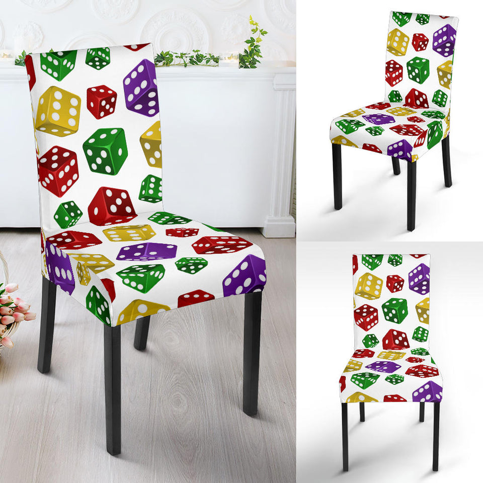 Dice Pattern Print Design 03 Dining Chair Slipcover