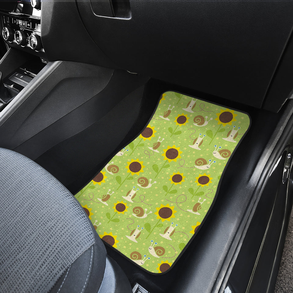 Snail Pattern Print Design 01 Front and Back Car Mats