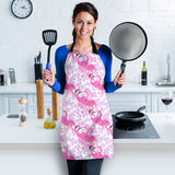Pink Flamingo Flower Pattern Adjustable Apron