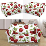 Red Apples Pattern Loveseat Couch Slipcover