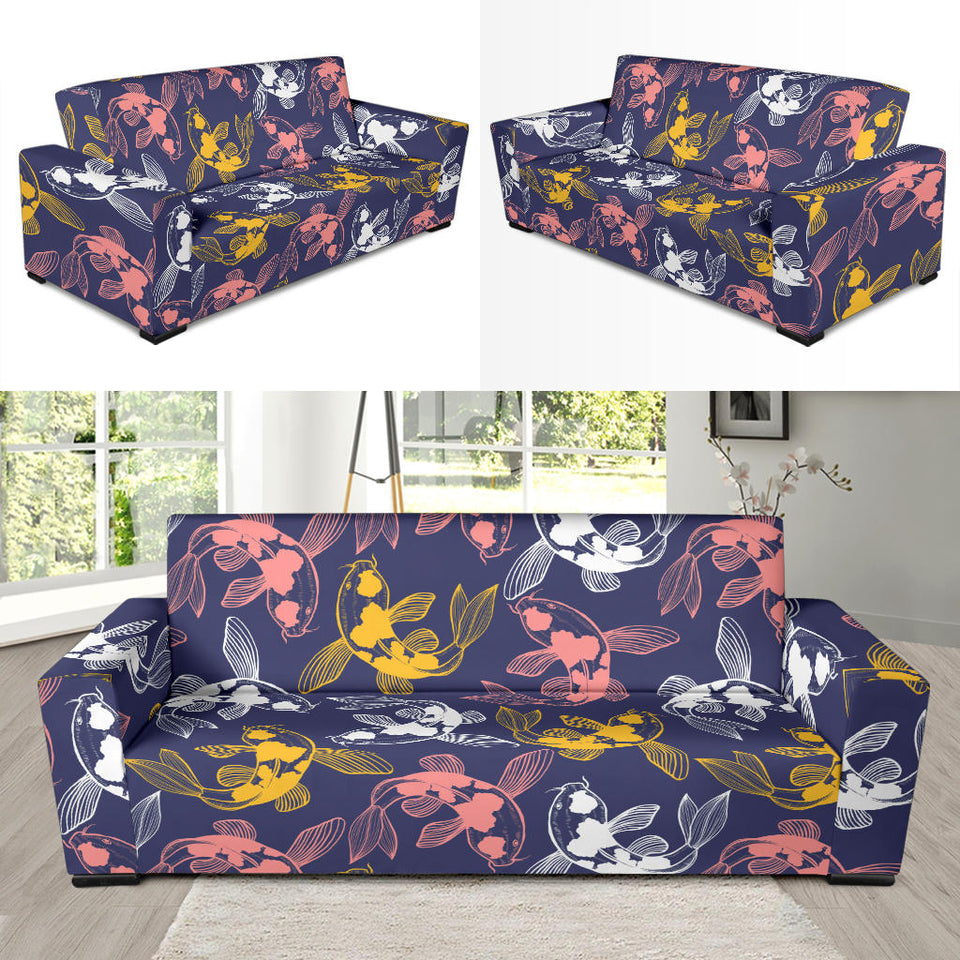 Koi Fish Carp Fish Pattern Sofa Slipcover