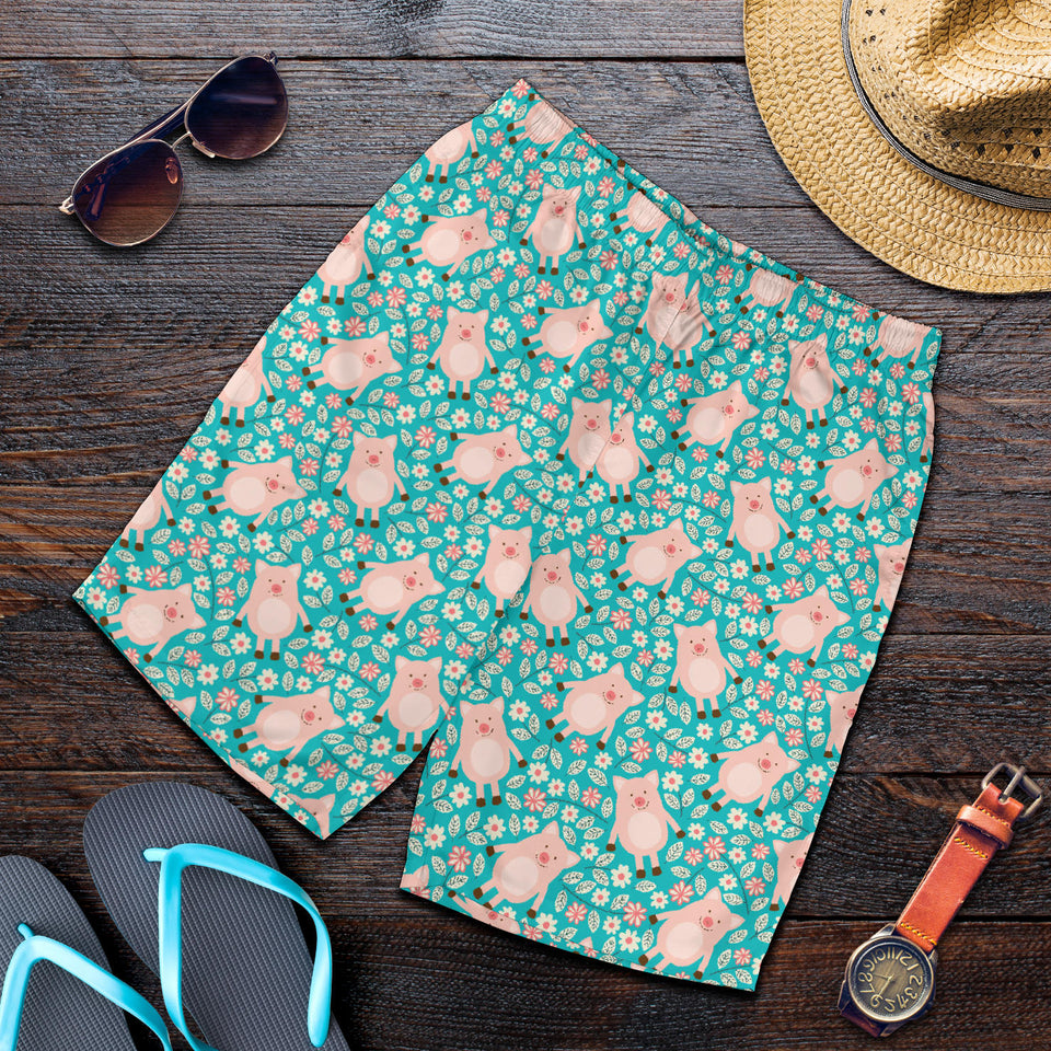 Pig Pattern Print Design 01 Men Shorts