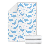 Blue Whale Pattern Premium Blanket