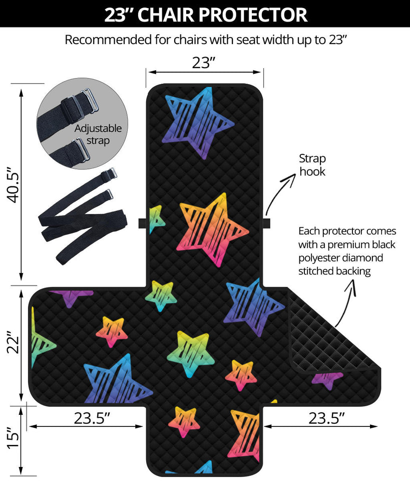 Colorful star pattern Chair Cover Protector