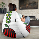 Colorful Apples Leave Zebra Stripe Bean Bag Cover