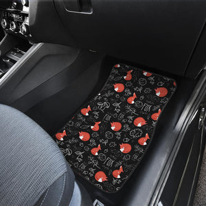 Fox Sleeping Fox Pattern Front Car Mats