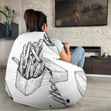 Hand Drawn French Fries Pattern Bean Bag Cover
