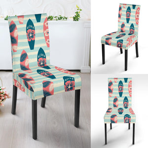 Surfboard Pattern Print Design 02 Dining Chair Slipcover