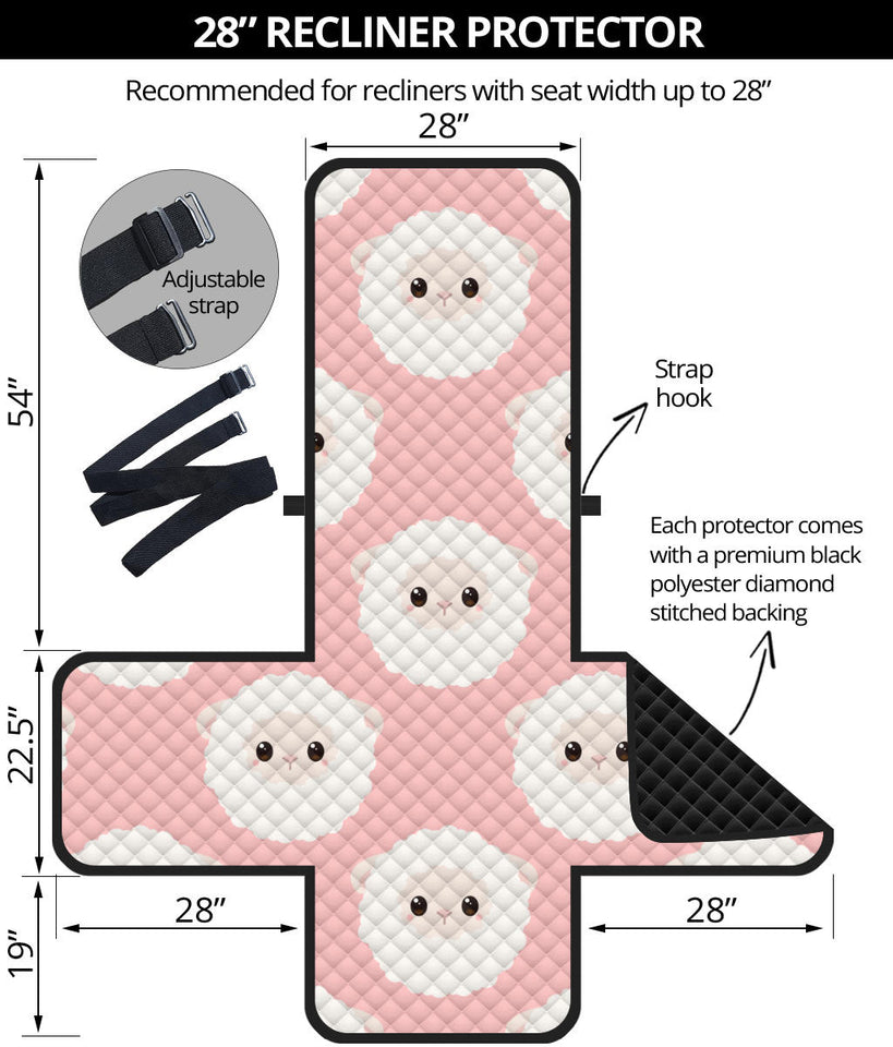 Cute sheep pattern Recliner Cover Protector