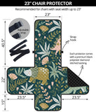 dinosaurs tropical leaves flower pattern Chair Cover Protector