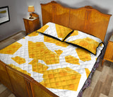 Cheese slice pattern Quilt Bed Set