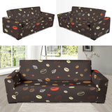 Coffee Bean Leave Pattern Sofa Slipcover