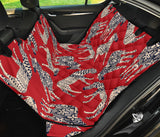 Zebra Abstract Red Background Dog Car Seat Covers